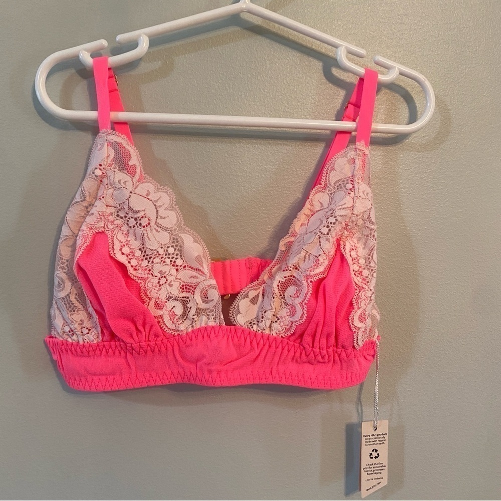 We Are HAH Free People On The Double Bralette hot pink